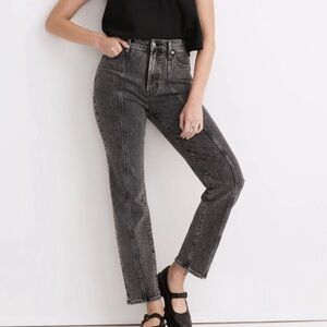 Madewell the perfect vintage straight jean women’s high waisted gray jeans